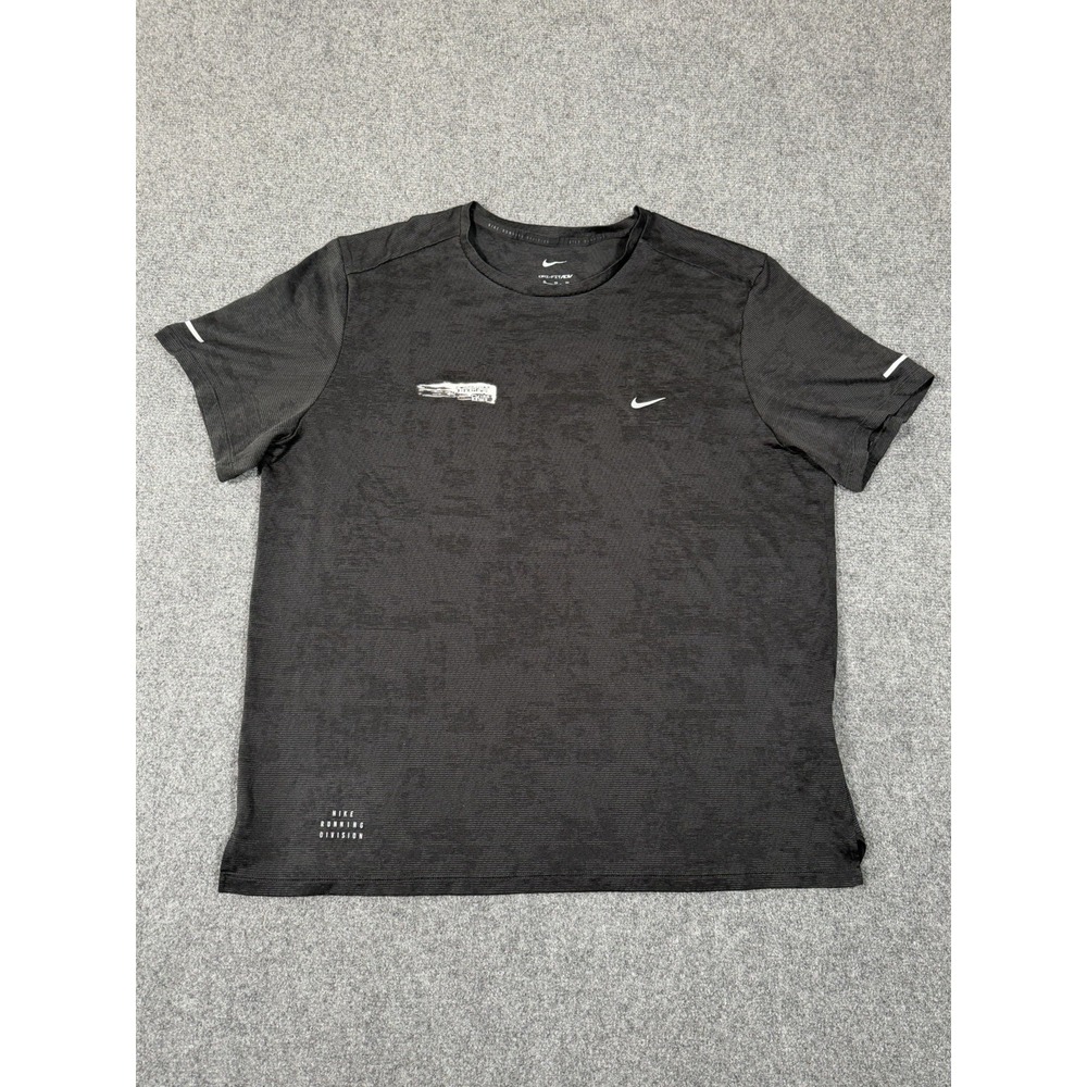 Nike Running Division Dri-FIT ADV Mens XL Black Running Shirt FZ0583-010